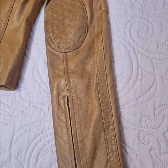 Tan Leather Jacket - Picture 7 of 9